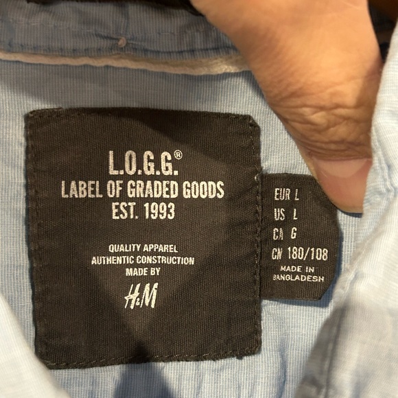 2 Men’s Long sleeve shirts Calvin Klein and H&M size Large - Picture 6 of 6